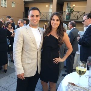 Black strapless short dress